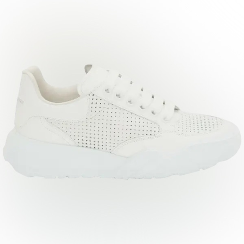 Alexander McQueen White Perforated Sneakers